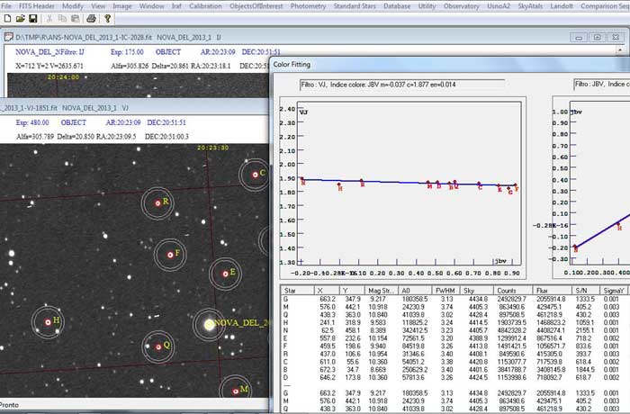 Applicazione fotometria astronomica